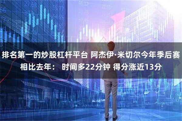 排名第一的炒股杠杆平台 阿杰伊·米切尔今年季后赛相比去年： 时间多22分钟 得分涨近13分